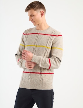 Suéter Brooks Brothers cuello redondo para hombre