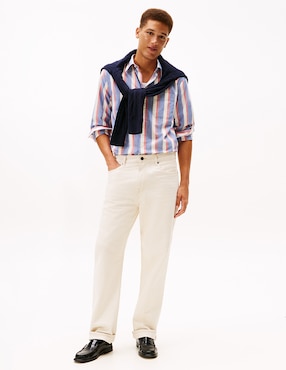 Camisa casual Tommy Hilfiger de algodón manga larga para hombre
