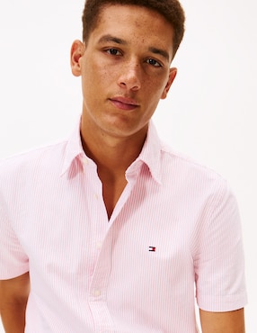 Camisa casual Tommy Hilfiger de algodón manga corta para hombre