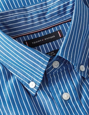 Camisa casual Tommy Hilfiger de algodón manga larga para hombre