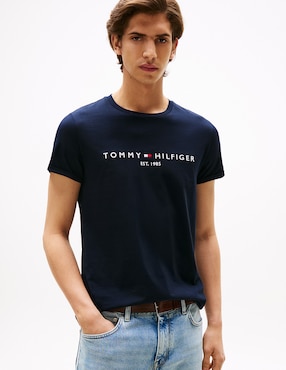 Playera tommy hilfiger cuello redondo para hombre