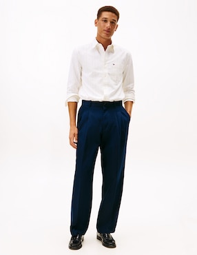 Camisa casual Tommy Hilfiger de algodón manga larga para hombre