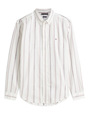 Camisa casual Tommy Hilfiger de algodón manga larga para hombre
