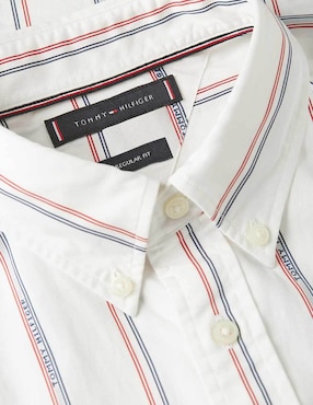 Camisa casual Tommy Hilfiger de algodón manga larga para hombre