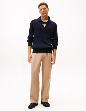 Suéter Tommy Hilfiger cuello polo para hombre
