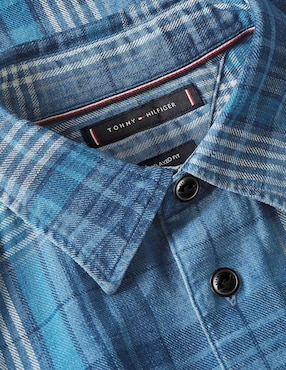 Camisa casual Tommy Hilfiger de algodón manga larga para hombre