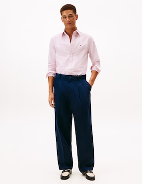 Camisa casual Tommy Hilfiger de algodón manga larga para hombre
