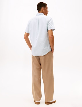 Camisa casual Tommy Hilfiger de algodón manga corta para hombre