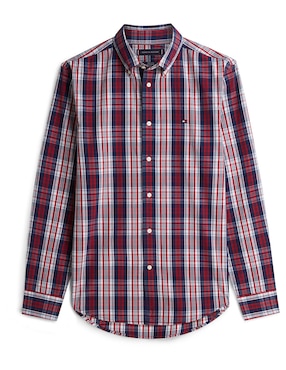 Camisa casual Tommy Hilfiger de algodón manga larga para hombre