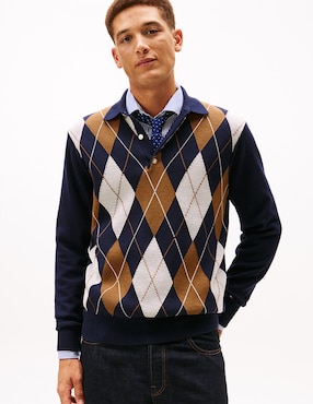 Suéter Tommy Hilfiger cuello polo para hombre