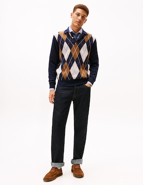 Suéter Tommy Hilfiger cuello polo para hombre
