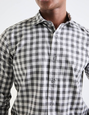Camisa casual Scappino de algodón manga larga para hombre