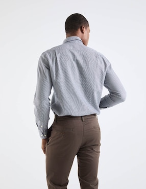 Camisa casual Scappino de algodón manga larga para hombre