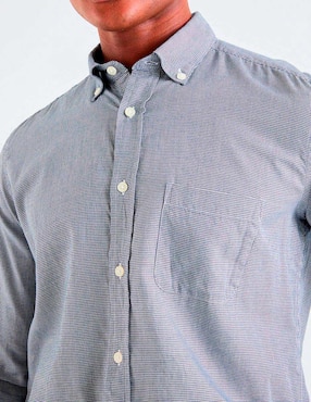 Camisa casual Scappino de algodón manga larga para hombre