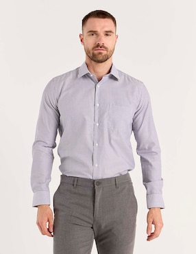 Camisa de vestir Scappino de algodón manga larga para hombre