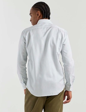 Camisa casual Scappino de algodón manga larga para hombre