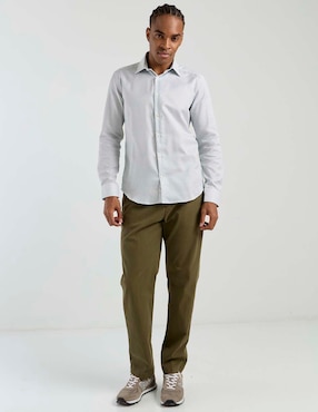 Camisa casual Scappino de algodón manga larga para hombre