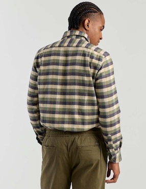Camisa casual Scappino de algodón manga larga para hombre