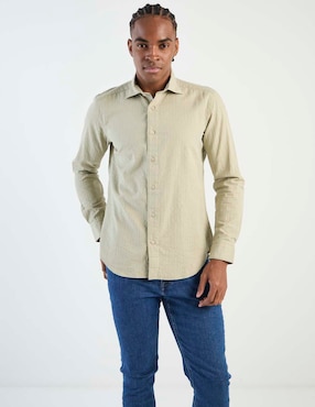 Camisa de vestir Scappino de algodón manga larga para hombre