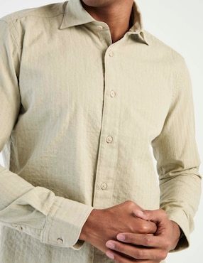 Camisa de vestir Scappino de algodón manga larga para hombre