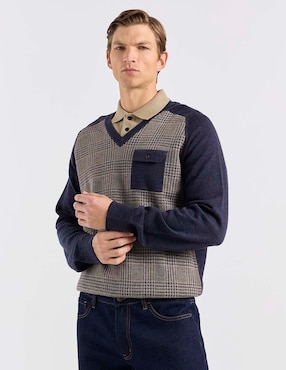 Suéter Brooks Brothers cuello V para hombre