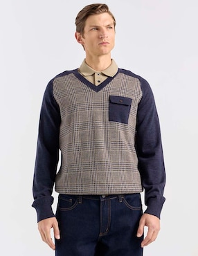 Suéter Brooks Brothers cuello V para hombre