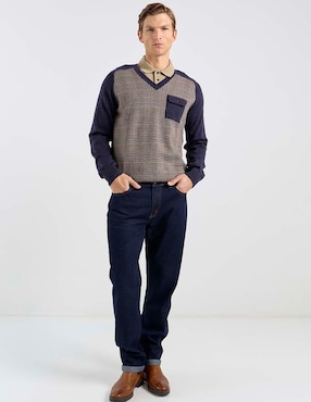 Suéter Brooks Brothers cuello V para hombre