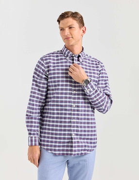 Camisa casual Brooks Brothers de algodón manga larga para hombre