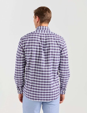 Camisa casual Brooks Brothers de algodón manga larga para hombre