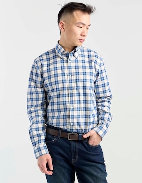 Camisa casual Brooks Brothers de algodón manga larga para hombre