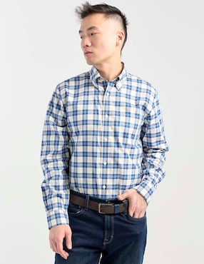 Camisa casual Brooks Brothers de algodón manga larga para hombre