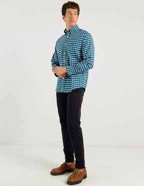 Camisa casual Brooks Brothers de algodón manga larga para hombre