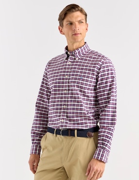 Camisa casual Brooks Brothers de algodón manga larga para hombre
