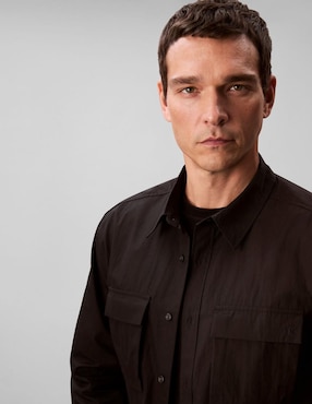 Camisa casual Calvin klein de algodón manga larga para hombre