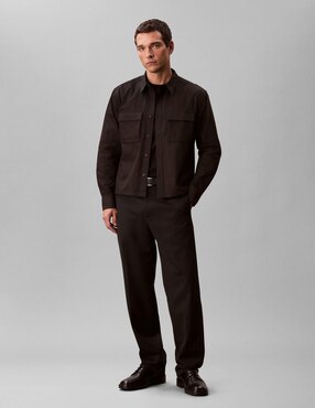 Camisa casual Calvin klein de algodón manga larga para hombre