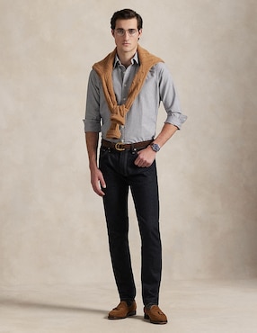 Camisa business casual Polo Ralph Lauren de algodón manga larga para hombre