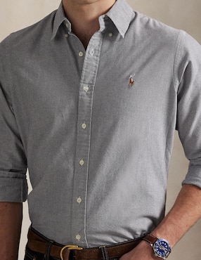 Camisa business casual Polo Ralph Lauren de algodón manga larga para hombre