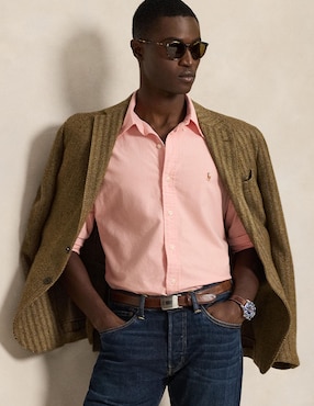 Camisa business casual Polo Ralph Lauren de algodón manga larga para hombre