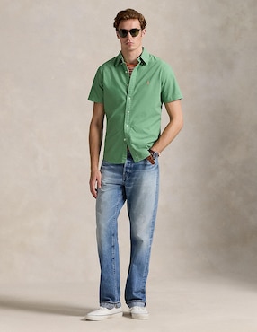 Camisa casual Polo Rl de algodón manga corta para hombre