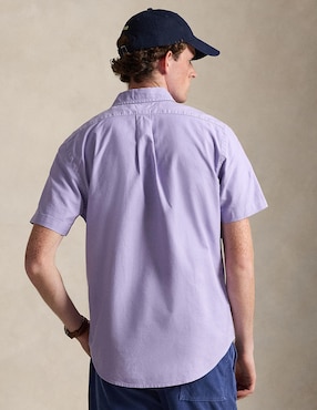 Camisa business casual Polo Rl de algodón manga corta para hombre