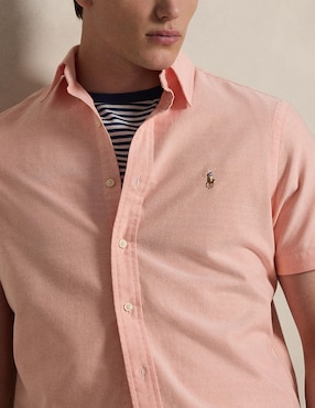 Camisa casual Polo Rl de algodón manga corta para hombre