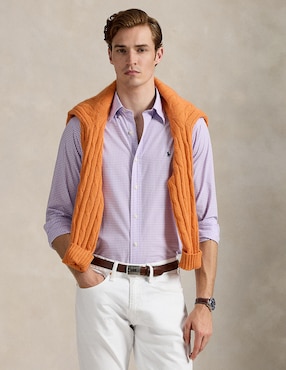 Camisa casual Polo Ralph Lauren de algodón manga corta para hombre