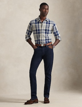 Camisa casual Polo Ralph Lauren de algodón manga larga para hombre
