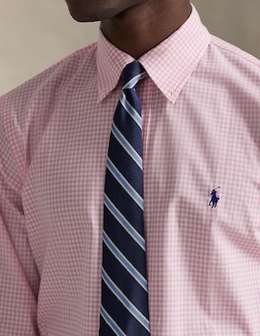 Camisa business casual Polo Rl de algodón manga larga para hombre