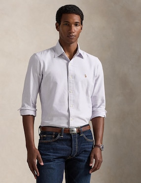 Camisa business casual Polo Ralph Lauren de algodón manga larga para hombre