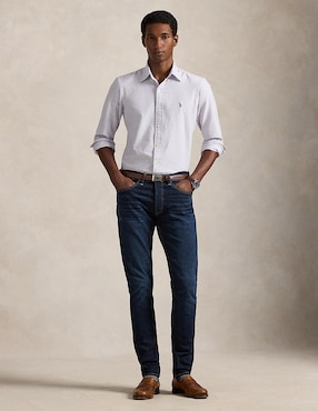 Camisa business casual Polo Ralph Lauren de algodón manga larga para hombre