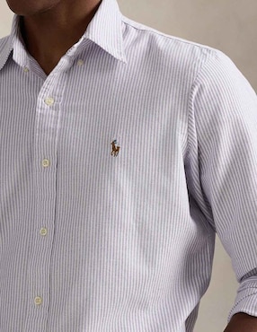 Camisa business casual Polo Ralph Lauren de algodón manga larga para hombre