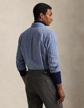 Camisa casual Polo Ralph Lauren de algodón manga larga para hombre