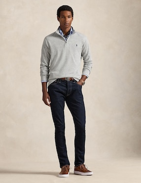 Suéter Polo RL cuello con cierre para hombre