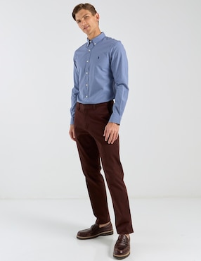 Camisa casual Polo Ralph Lauren de algodón manga larga para hombre